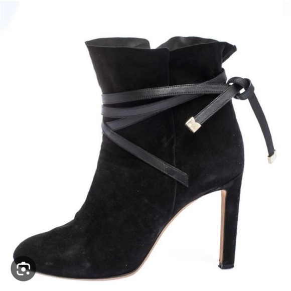 💚Jimmy Choo Dalal Suede Strappy Booties 36.5
